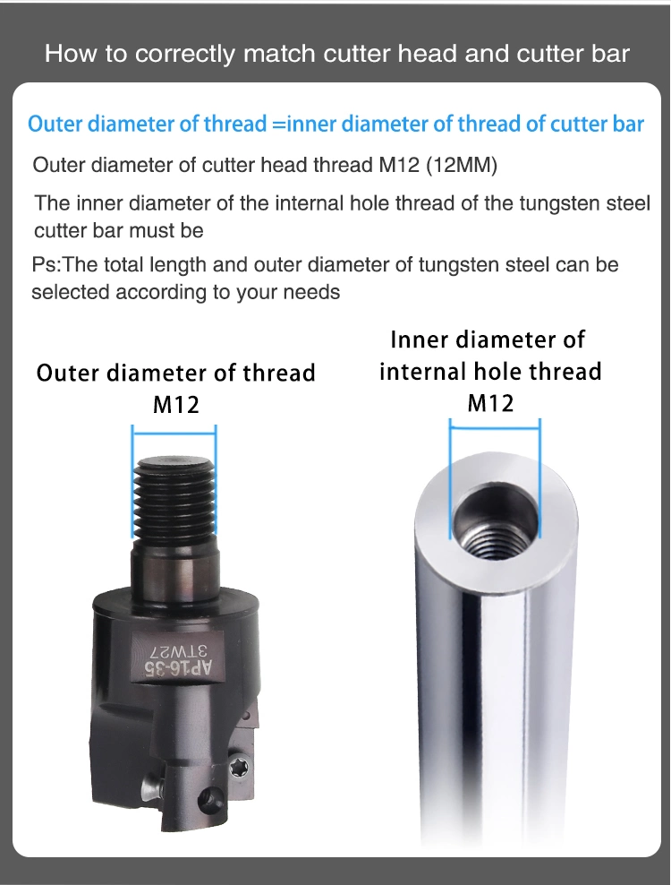 CNC Milling Cutter Bar Anti-Shock Tungsten Carbide Boring Cutter Bar