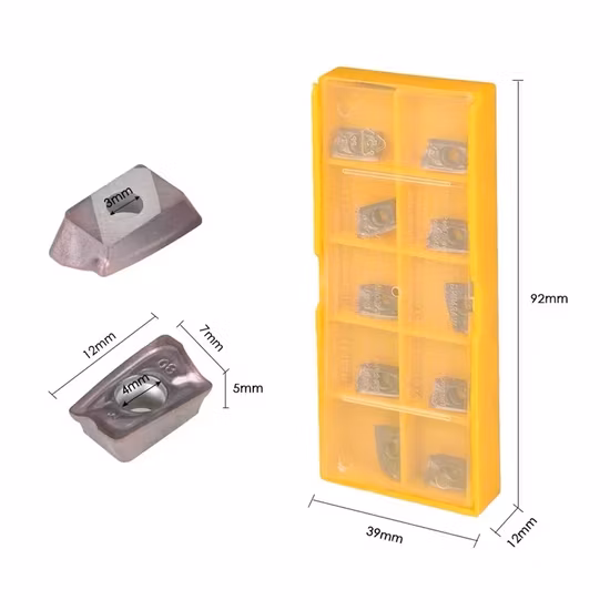 Wyk Aomt123608 Inserti per fresa Aomt123608 Vp15TF Aomt 123608peer Inserti Utensili per fresatura in metallo duro ad alta precisione Inserto in metallo duro per lavorazione in acciaio Cutoutil